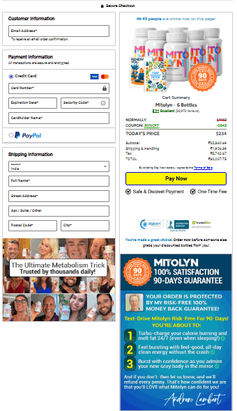 Mitolyn checkout page new